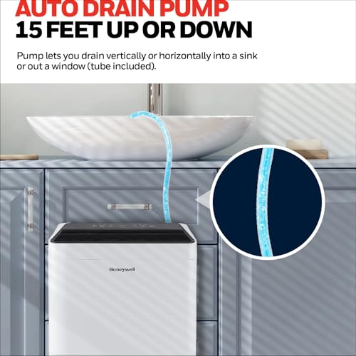 Built-in pump and drainage hose for Honeywell dehumidifier