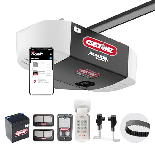 Genie 7155-TKV StealthDrive Connect Smart Garage Door Opener works with Alexa, 7155-TKV Ultra- Quiet Belt Drive