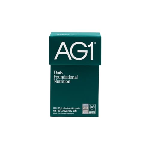AG1 Athletic Greens Superfood and Probiotic, 75 Vitamins, Travel Pack 30ct