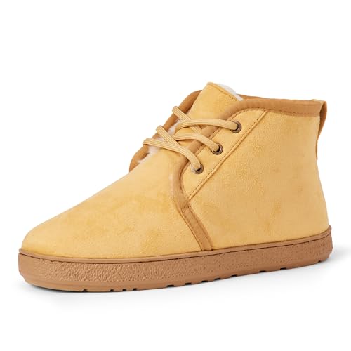 Amazon Essentials Men's Sherpa Lined Chukka Boots, Tan, 7"