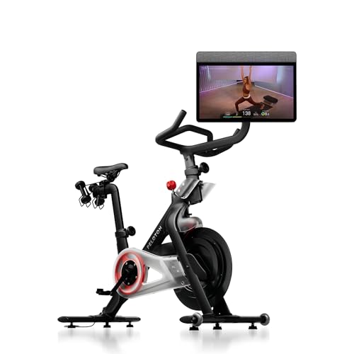 Peloton Exercise Bikes, Indoor Stationery Cross Training Bikes for Home Workouts, HD Swivel Screen, Space-Friendly Exercise Equipment for Cardio Fitness, Yoga & Strength Routines