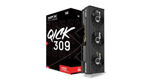 XFX Speedster QICK309 Radeon RX 7600XT Black Gaming Graphics Card mit 16GB GDDR6 HDMI 3xDP, AMD RDNA 3 RX-76TQICKBP