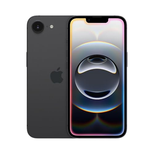 Apple iPhone 16e 128GB Black - Renewed front view