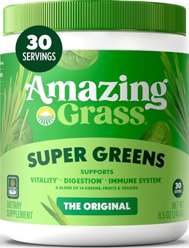 Amazing Grass Super Greens Powder Original, 30 Servings, 8.5 oz