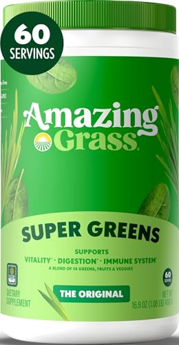 Amazing Grass Super Greens Powder Original, 60 Servings, 16.9 oz