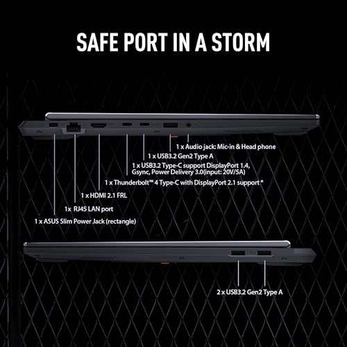 Close-up of ASUS TUF Gaming F16 (2025) keyboard and chassis