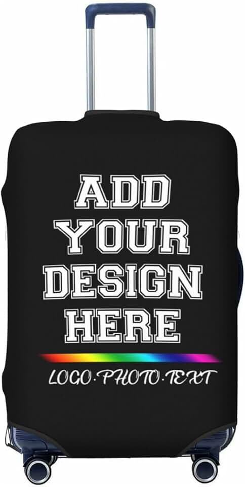 Custom Custom Luggage Cover with Photo Text Name Logo Double Sided Customized Elastic Washable Anti-Scratch Suitcase Cover For Travel Business for 18-21 Inch Suitcase