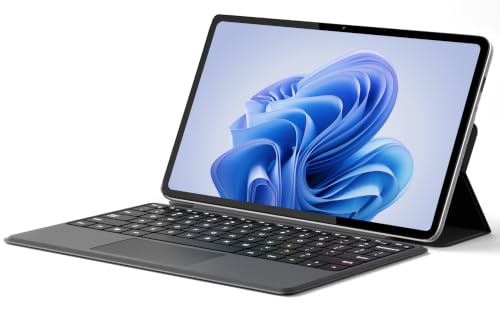 jumper New 2-in-1 Laptop/Tablet, 12 Inch 2K FHD IPS Touchscreen, CPU 6500Y, 12GB RAM 256GB SSD, Windows 11 Tablet with Magnetic Keyboard,Dual Stereo Speakers, Dual Camera, 2 Type-C