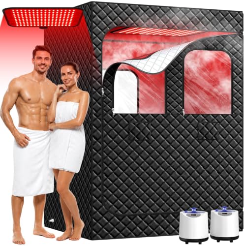 2 Person Infrared Sauna Box with Dual 660nm & 850nm Red Light
