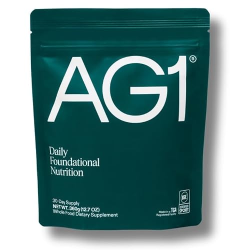 AG1 Greens Powder Superfood, 75 Vitamins and Probiotic Blend, Refill Pouch