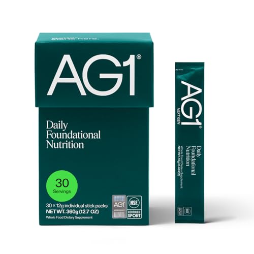 AG1 Athletic Greens Superfood and Probiotic, 75 Vitamins, Travel Pack 30ct