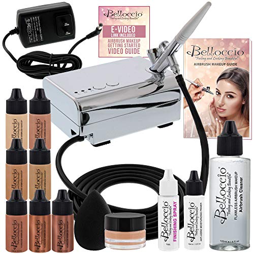Belloccio Professional Beauty Airbrush Cosmetic Makeup System Medium Shades