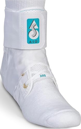 Med Spec ASO Ankle Stabilizer Lace Up Ankle Brace Sprain Support White, MD