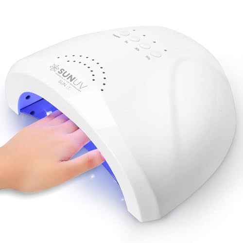 SUNUV UV LED Nail Lamp, Gel Light for Nail Polish UV Dryer SUNONE White