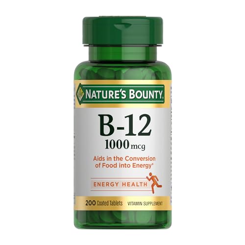Nature's Bounty Vitamin B12 1000 mcg Caplets, 200 ct