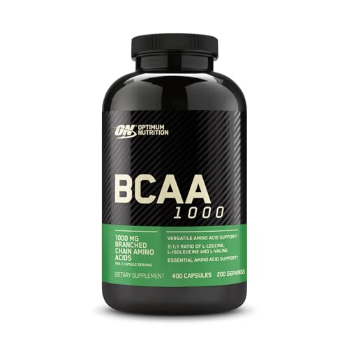 Optimum Nutrition BCAA Capsules, Keto Friendly, 1000mg, 400 Ct