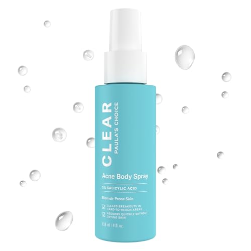 Paula's Choice CLEAR Salicylic Acid Exfoliating Body Acne Spray, 4 Fl Oz