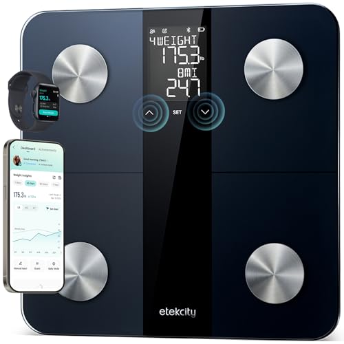 Etekcity Upgraded Smart Scale for Body Weight Fat and BMI, FSA Eligible | HSA Eligible, Bathroom Scale with Muscle Mass, 13 Metrics, Large Display, Offline Mode and App Connection