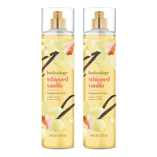 Bodycology Long-Lasting Fragrance Body Mist, Whipped Vanilla, 8 fl oz (Pack of 2)