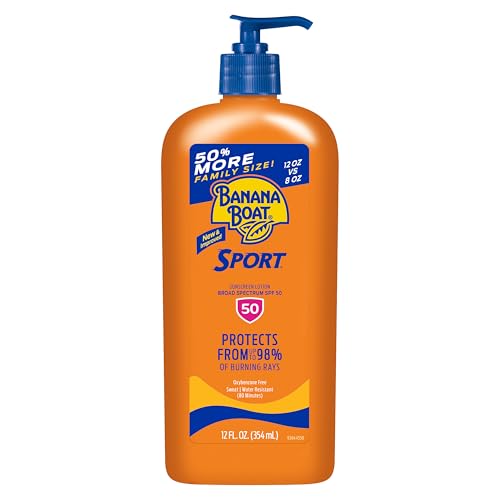 Banana Boat Sport SPF 50 Sunscreen Lotion, Family Size, 12 Fl Oz