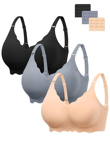 Angelhood Seamless Jelly Bras for Women Wireless Push Up T-Shirt Bra Pack