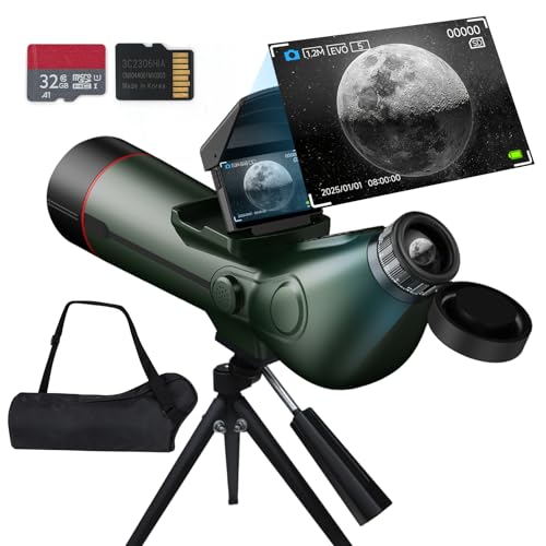 Smart Telescope,Refractor Auto-Focus Portable Digital Electronic Telescopes with 4K Astrophotography Camera, Internal and External Dual Screens Spotter for Adults and Beginners Astronomy 14.5 inch