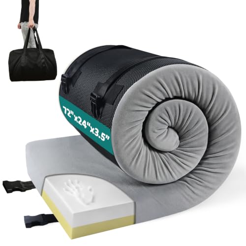Selectico Extra Thick Supportive Foam Camping Mattress with Travel Bag