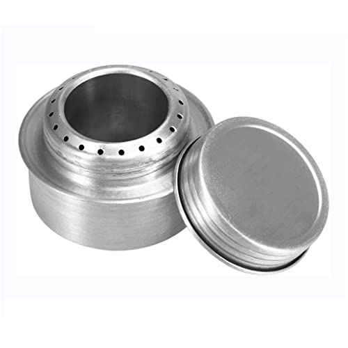 Portable Aluminum Alloy Stove with Lid, Outdoor Camping Hiking Picnic Backpacking Cooking Camping