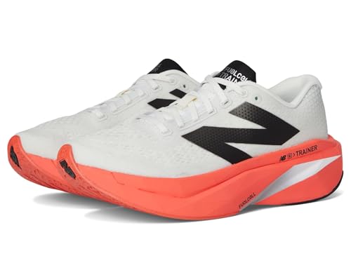 New Balance Men's FuelCell SuperComp Trainer V3 Running Shoe, Urgent Red/Sea Salt/Black, 9 M