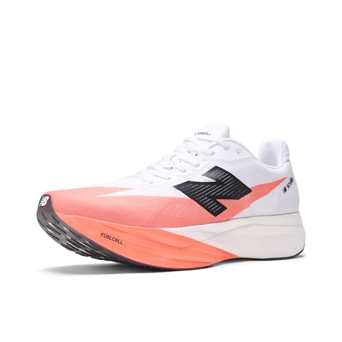 New Balance Men's FuelCell SuperComp Elite V5 Running Shoe, Urgent Red/White/Black, 12 M