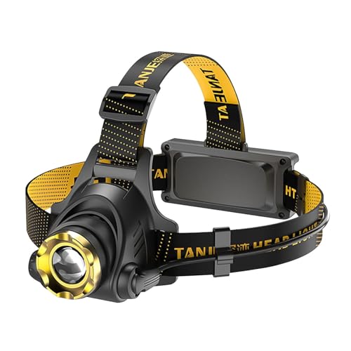 Headlamp Rechargeable, Super Bright Dimmable Adjustable Led Headlamp with 3 Modes,Battery Powered Lightweight Durable Head Lamp for Outdoor Camping Running Hiking Fishing Hunting Emergencies