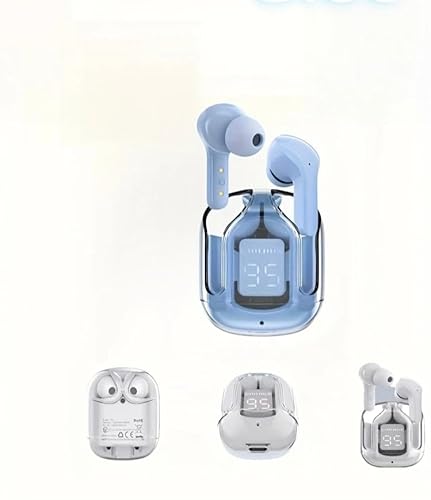 Wireless Earbuds Bluetooth 5.3, ENC Noise Cancelling, LED Battery Display, 3D Stereo Audio, Touch Control, Mini in-Ear Headphone - Blue - United States