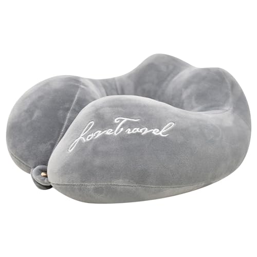 Gooddyiyukey Travel Neck Pillow 2024 New Memory Foam Travel Pillows Provides Double Support to The Head,Neck,and Chin,Comfortable Soft Small Travel Pillow for Airplane,Office,Home,Traveling,Car