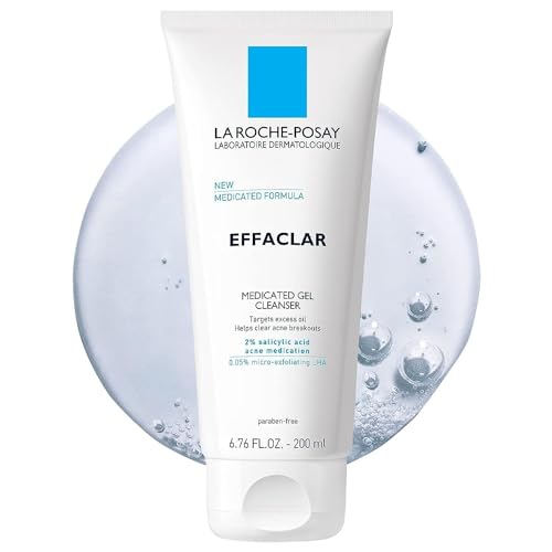 La Roche-Posay Effaclar Medicated Acne Face Wash with Salicylic Acid, 6.8oz