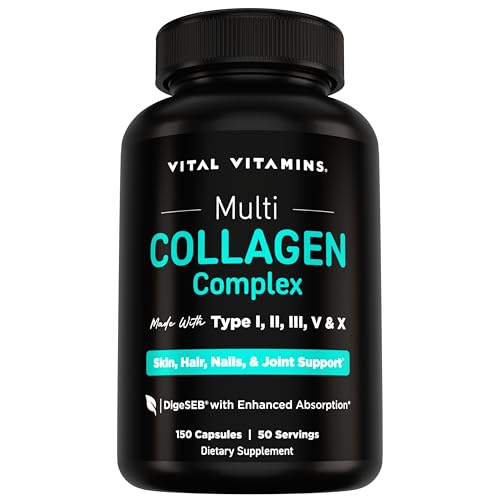 Vital Vitamins Multi Collagen Peptides Complex for Women & Men, 150 Pills