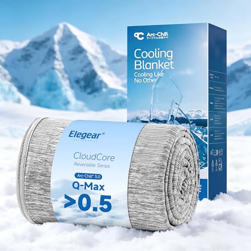 Elegear Arc-Chill 3.0 Cooling Blanket for Hot Sleepers, Twin Size, Grey