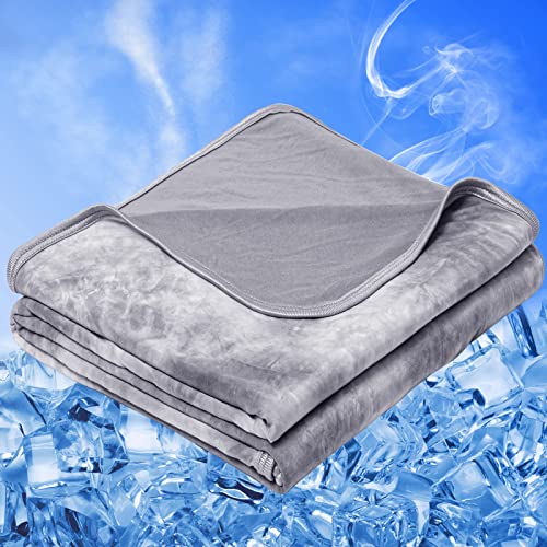 inhand Cooling Blanket Queen Size for Hot Sleepers Gray