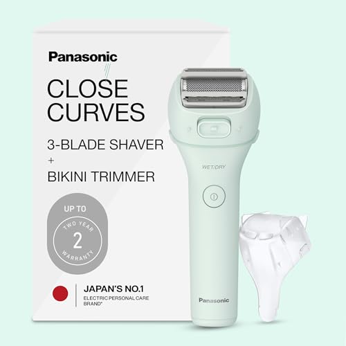 Panasonic Bikini Trimmer for Women, 3-Blade Cordless Wet Dry Electric Razor
