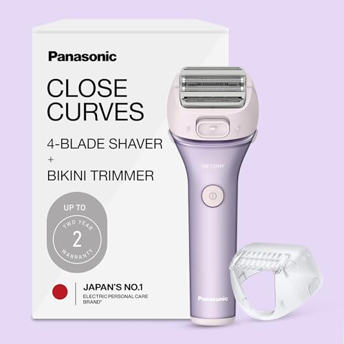 Panasonic Bikini Trimmer for Women, 4-Blade Cordless Wet Dry Electric Razor