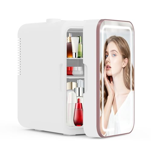 YLFU Mini Skincare Fridge for Bedroom, 6L Portable Cooler & Warmer, White