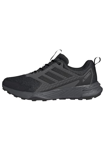 Adidas Mens Terrex Tracefinder 2 Trail Running, Black/Black/Grey, 9.5