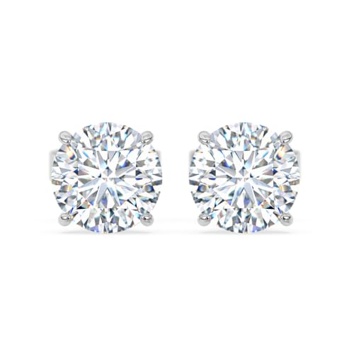 1 to 16 Carat 14K White Gold IGI Certified LAB GROWN Diamond Stud Earrings