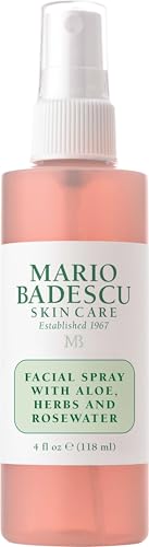 Mario Badescu Facial Spray with Aloe, Herbs and Rose Water for All Skin Types, Face Mist that Hydrates, Rejuvenates & Clarifies, 4 FL OZ