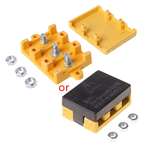 LEZAIMEI Junction Storage,Electric Bicycle E Bike Motor Controller Wire Connection Box Insulation Box Phase Battery Wire Connector Yellow