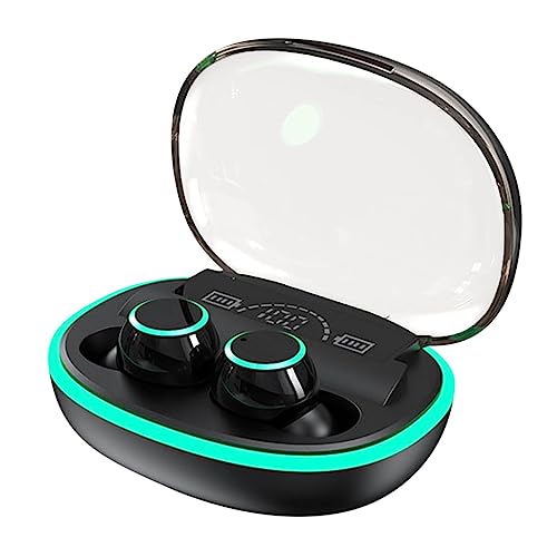 Lovskoo Ture Wire-Less Earbuds Blue Tooth Headphones 48hrs Play Back Sport Earphones with Cool Light Low Delay PX4 Waterproof Ear Buds Built-in Mic Wire-Less Headset Deep Bass Workout Earbuds