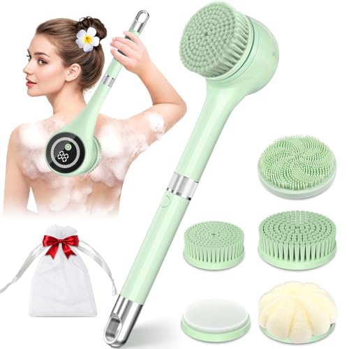 Electric Body Brush Back Scrubber for Shower, Rechargeable Auto Bath Brush
