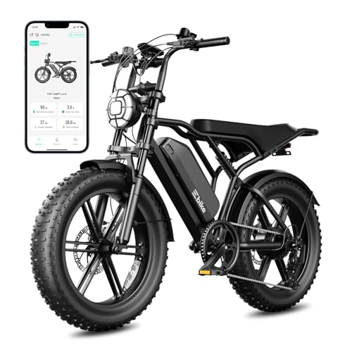 TST Electric Bike for Adults, 1500W Peak Motor 60 Miles Fat Tire E Bike 48V 15Ah Removable Battery 20" Electric Bike with Full Suspension UL 2849 Certification Black