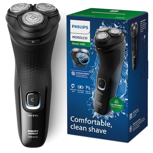 Philips Norelco 2400 Series Electric Shaver, Deep Black