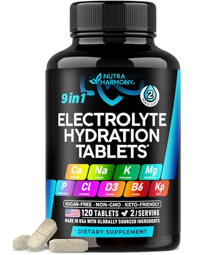 Electrolyte Tablets with Magnesium, Sodium, Potassium, Chloride - 120 Tabs