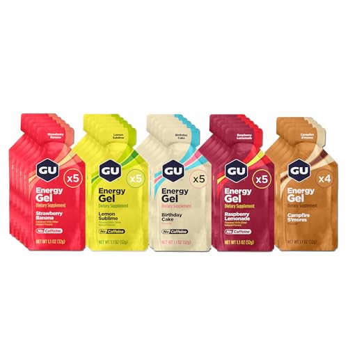 GU Energy, Original Energy Gels, Caffeine-Free Mixed - 24 Count